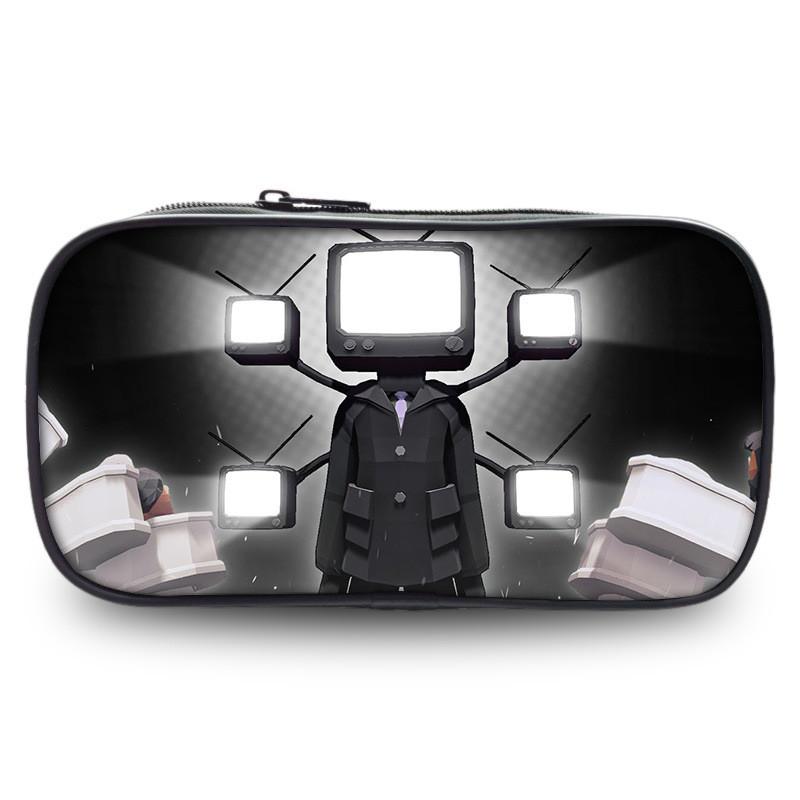 Skibidi Toilet Unique Pen Case Fashionable Polyester Unisex For Use School