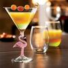 1Pcs Creative Pink Flamingo Cocktail Glass Martini Goblet Nverted Cone Shaped Wedding Birthday Party Crystal Champagne Wine Cup