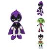 Adorable 10-inch Teen Titans Go Plush Toy Collection Featuring Robin Raven Cyborg