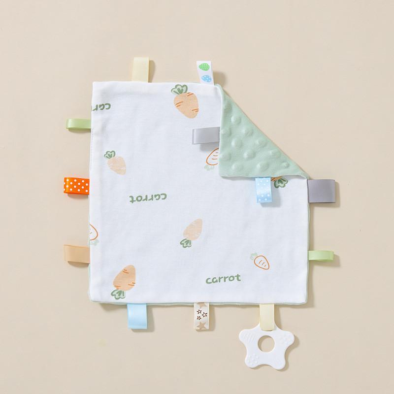 Soft Baby Toy And Fabric Comforter With Teether For Newborn Soothing