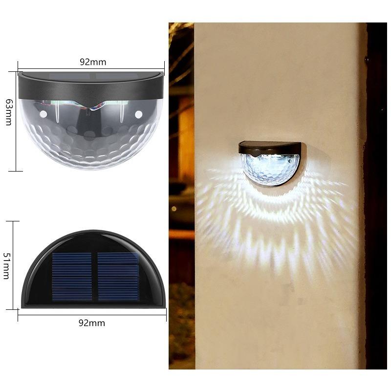 1/2/4Pcs Solar Fence Light Outdoor Lighting Wall Lamps Garden Energy Light Festoon Decoration LED For Garden Step Patio Stairs