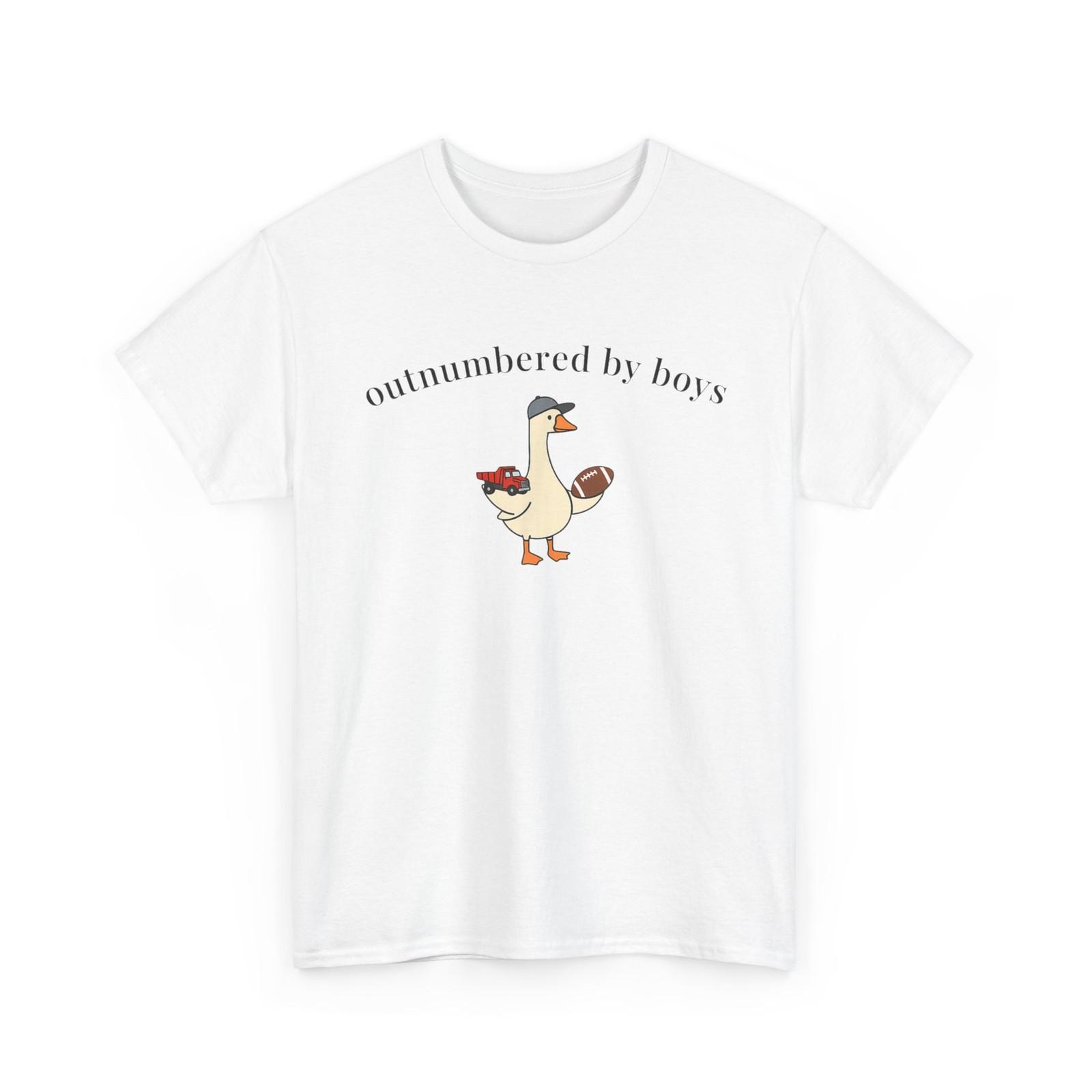 Outnumbered By Boys Funny Mom Goose Family Life Shirt S