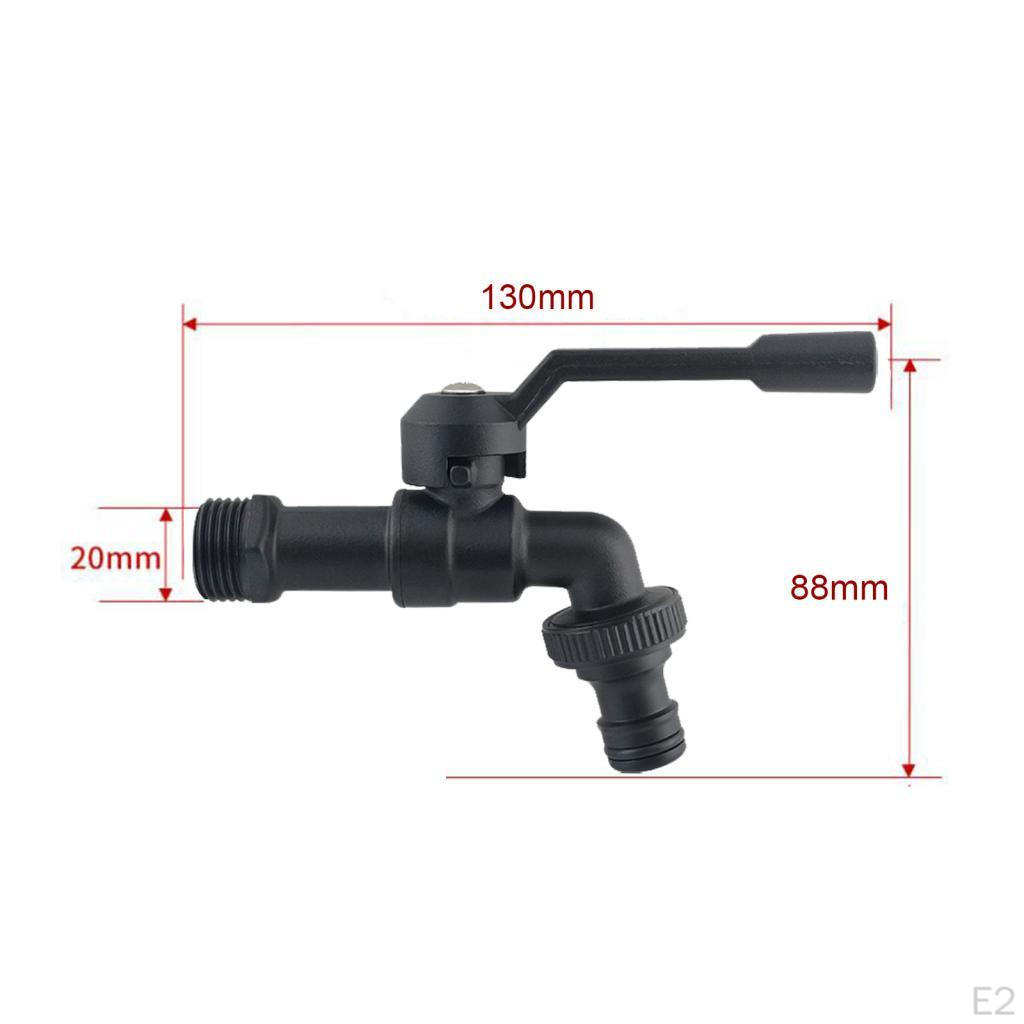 1 in 2 Out Outdoor Faucet Brass Simple to Use Cold Water Multipurpose Bibcocks for Hotel