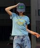 Keulaeki [Women] Arch Logo Tee_Blue [Kr265Pwt441]