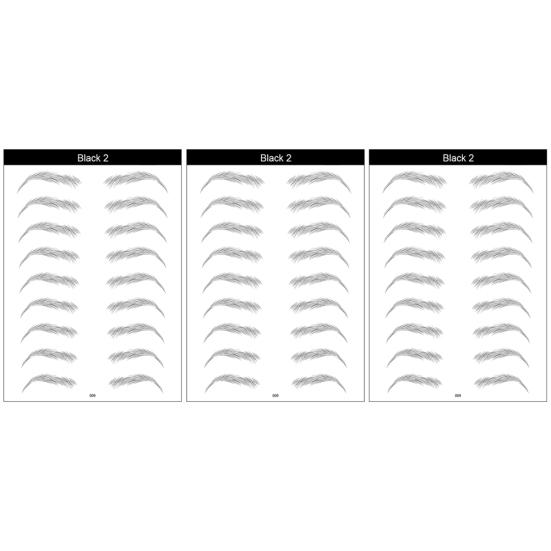 3Pcs 6D Lasting Natural Bionic Eyebrow Tattoo Eye Makeup Water Transfer Sticker
