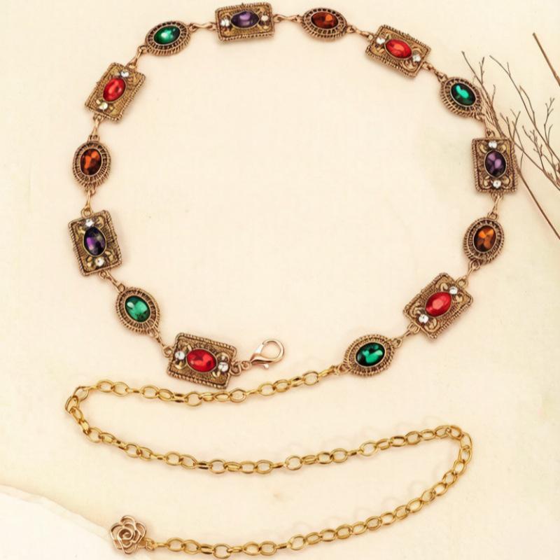 Women's Ethnic Style Butterfly Waist Chain: Fashionable Metal Belt for Skirt or Dress