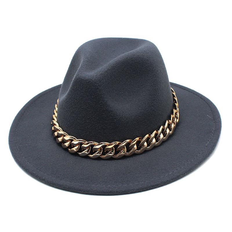 Hat Ladies Jazz Hat Seasonal British Chain Retro Top Hat Ladies Wool Gentleman Hat