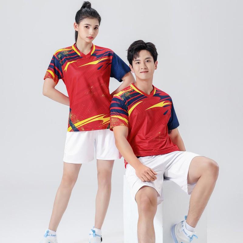 Quick-Dry Badminton T-Shirt Men Women Kids Sports Performance Top Running Volleyball Training Gym Wear