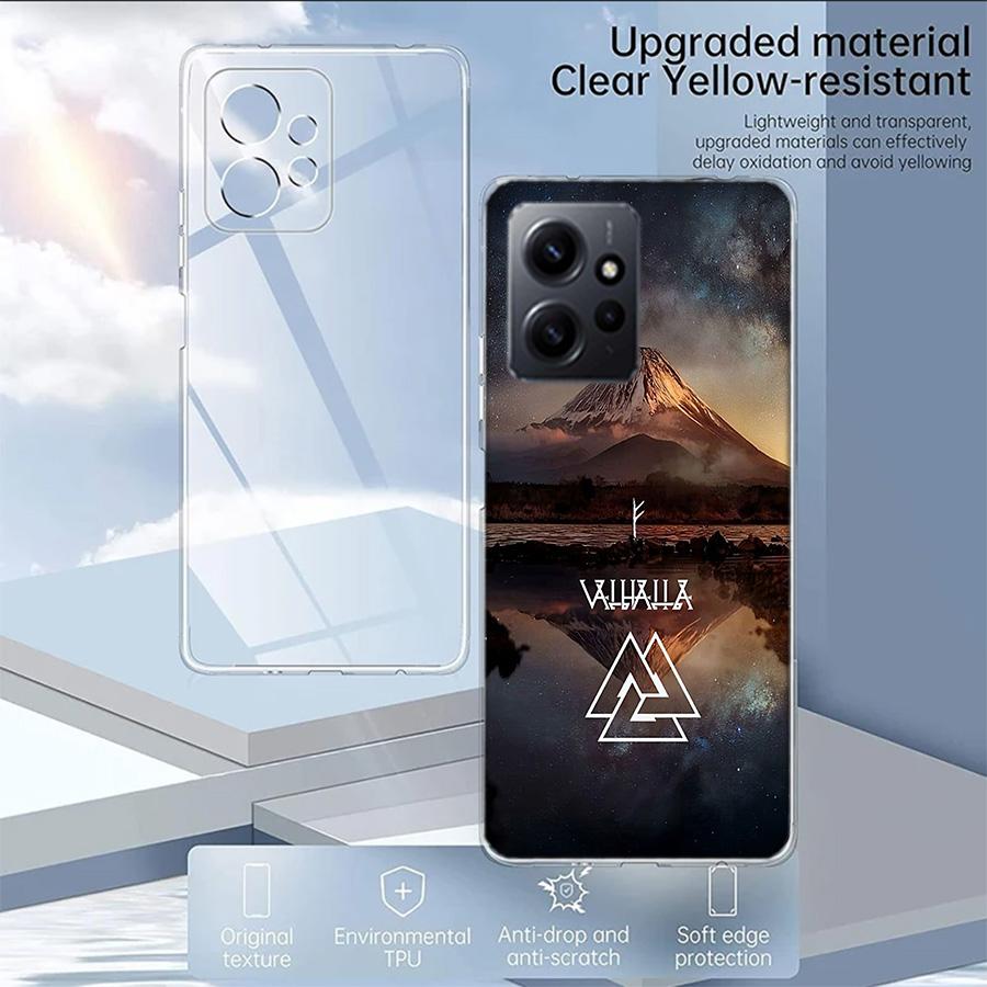 Nordic Norse Phone Case For Redmi Note 14 15 Pro 5G 13 12 Pro Plus 11 11T 11E 11S 10 Pro 10S 9 9S Cover Cell Clear TPU Capa Comp