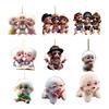 Car Pendant Cartoon Pouting Monkey Charm Acrylic Pendant Lightweight 2D Backpack Auto Accessory Car Decoration