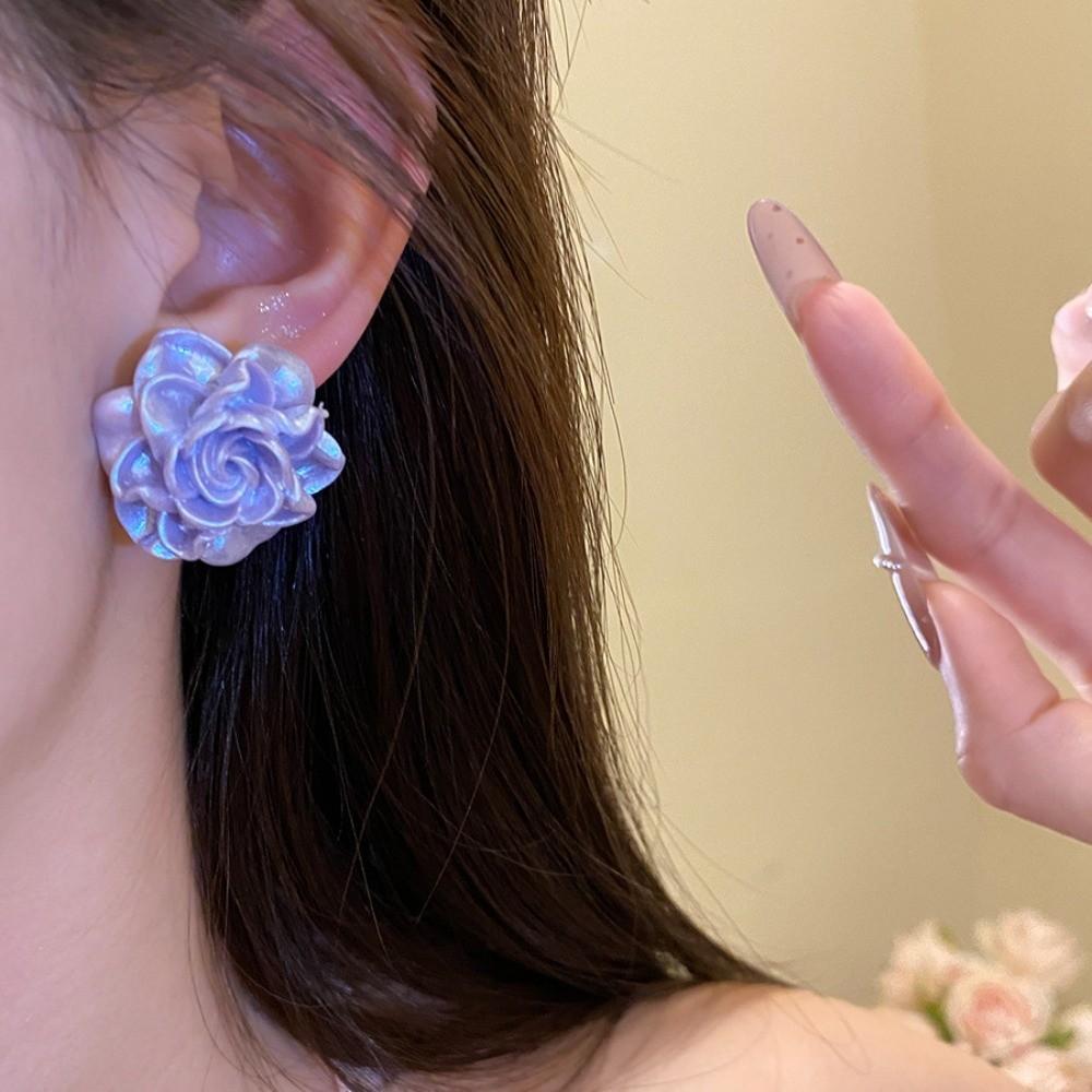 Jewelry Accessories Rose Ear Studs Kit Vacation Style Sweet Stud Earrings  Summer Beach