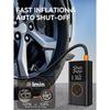 AIRSURE Tire Inflator Portable Air Compressor, Bike Pump With Gauge And USB Charging Output, 150PSI Fast Inflation Portable Tire Inflator For Car