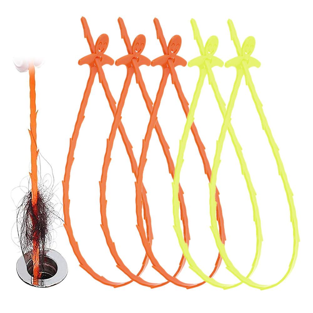 

5 шт., инструмент для прочистки труб дренажной системы, 20-дюймовый инструмент для прочистки засоров в канализации, крюк для прочистки канализации кухонной раковины, раковина для воды