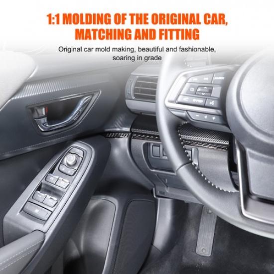 Soft Carbon Fiber Dashboard Center Lower Trim Sticker For Subaru Crosstrek 23+