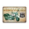 Route 66 Souvenir License Plate, Vintage Metal Auto Sign 20x30cm