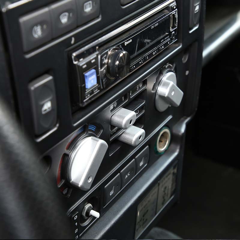For 2004-18 Land Rover Defender 90 110 Aluminum Alloy Silver Car Styling Air Conditioner Volume Adjustment Knob Cover Auto Parts