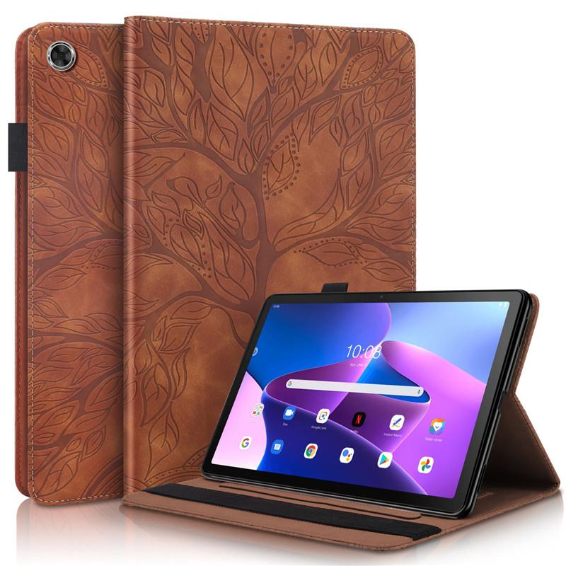 Etui for Lenovo Tab M10 Gen 3 Tb328fu Case 10 1 Inch Emboss Tree Leather Flip Cover for Funda Lenovo Tab M10 3rd Gen Tablet Case