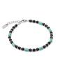 Blancier Turquoise Bm264B1247 Turquoise And Onyx Mix Gemstone Bracelet