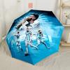Messi's Iconic Celebration Automatic Umbrella Sturdy 8-Rib Shaft Foldable Design Perfect for Outdoor Adventures Compact Folding Umbrella