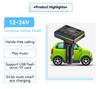Autoladegerät FM-Transmitter Bluetooth 5.4 PD Typ-C Dual-USB Umgebungsplayer Freisprecheinrichtung MP3-Ladegerät Typ-C Kabellos mit Umgebungslicht