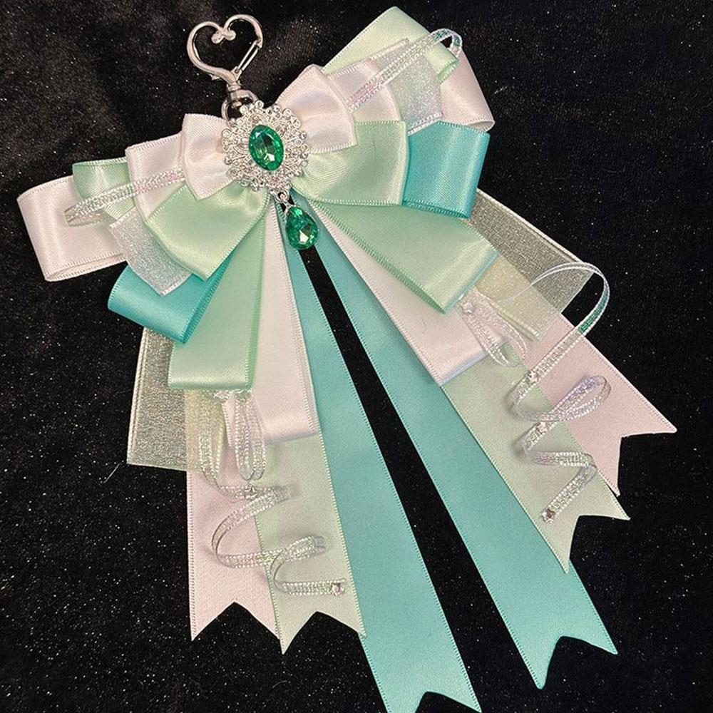 Accessori Decorativi per Itabag Fiocco a Doppio Strato Ciondolo per Borsa Fatto a Mano DIY Gioielli Lolita Regalo per Amico Periferiche Anime