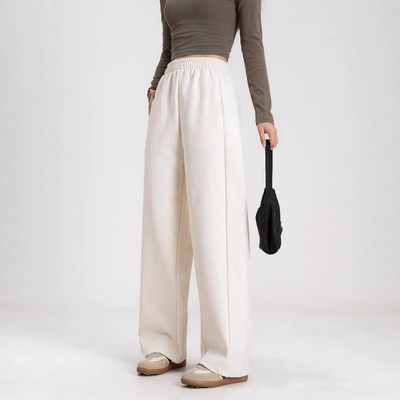 White Pants Women's New Autumn and Winter Polished Lazy Loose Wide-leg Pants Popular Casual Pants