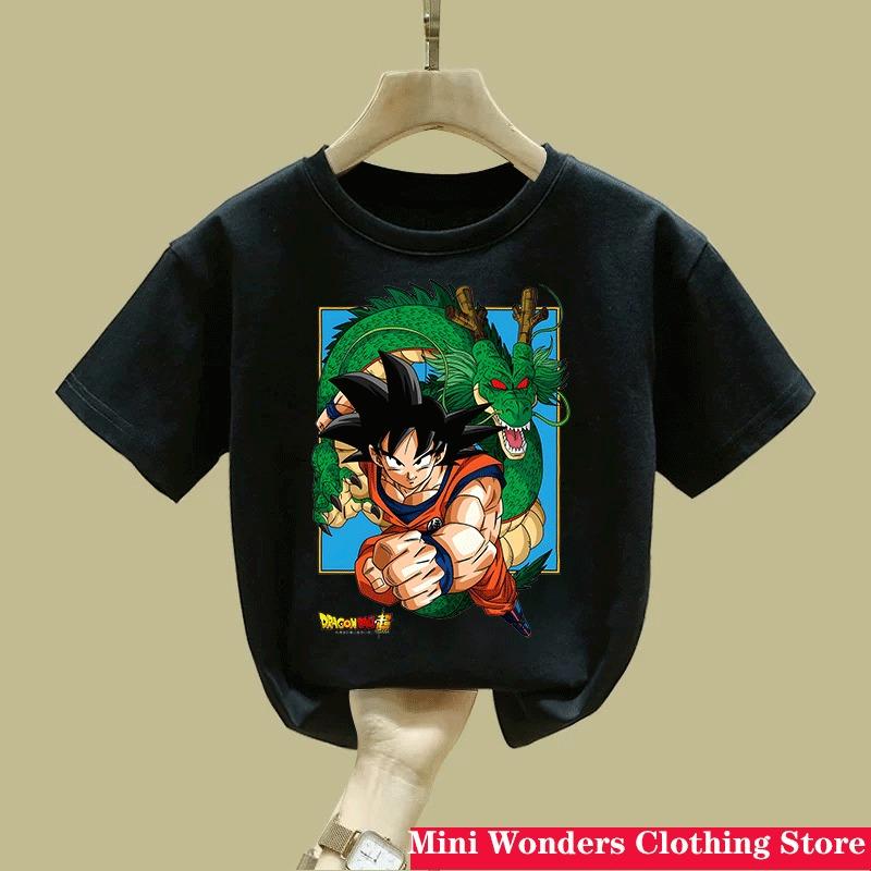 Anime Dragon Ball Son Goku Print Kids T Shirt Summer Fashion Casual T-shirt Boy Girl Unisex Children's Clothing Tshirt Tops