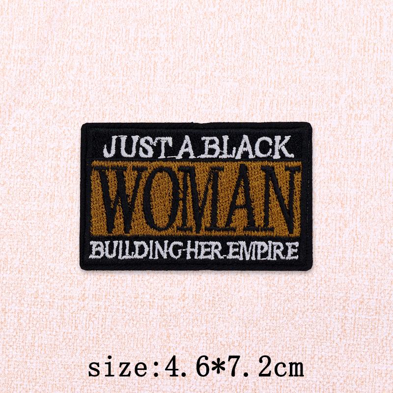 Black Girl Embroidery Patch Iron On Patches For Clothing Black Girl Magic Patches On Clothes DIY Sewing Ironing Patch Applique