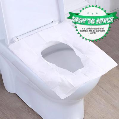 10/100 buc Huse De Hârtie De Unică Folosință Pentru Capacul Vasului De Toaletă Portabile Impermeabile Solubile În Apă Călătorie Camping Hotel Baie Covoraș Pad Pentru Vasul De Toaletă