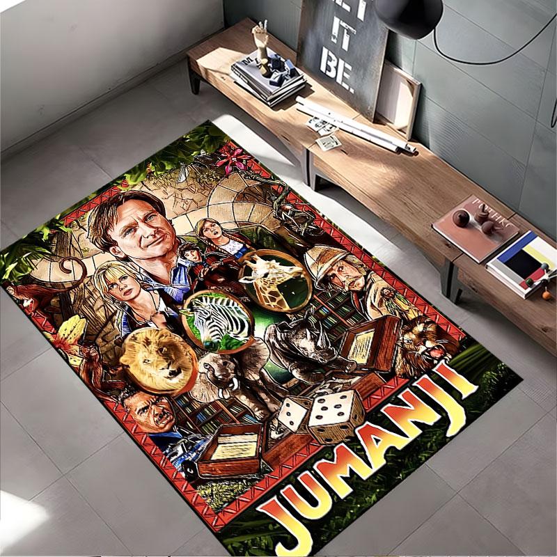 Jumanji Movie Poster Carpet suitable as a non-slip mat for the living room or bedroom sofa