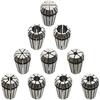VidaXL Douilles de Serrage ER16 10 pcs Ensemble d'Outils de Tournage Perçage Fraisage Filetage Gravure Machine-Outil à Broche