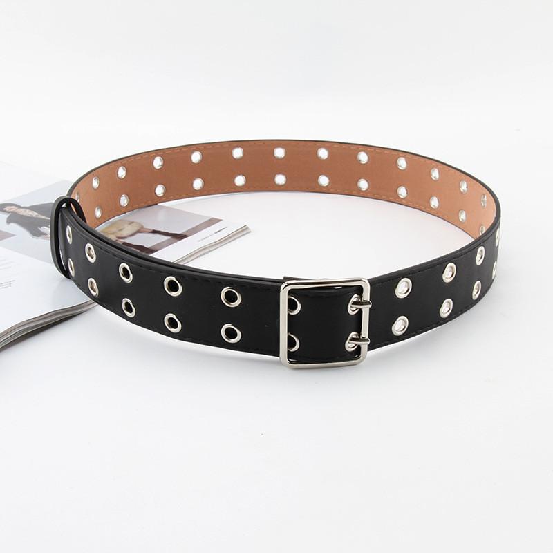 Fashion Double Breasted Design Women Waist Belt And Butterfly Metal Chain Decor