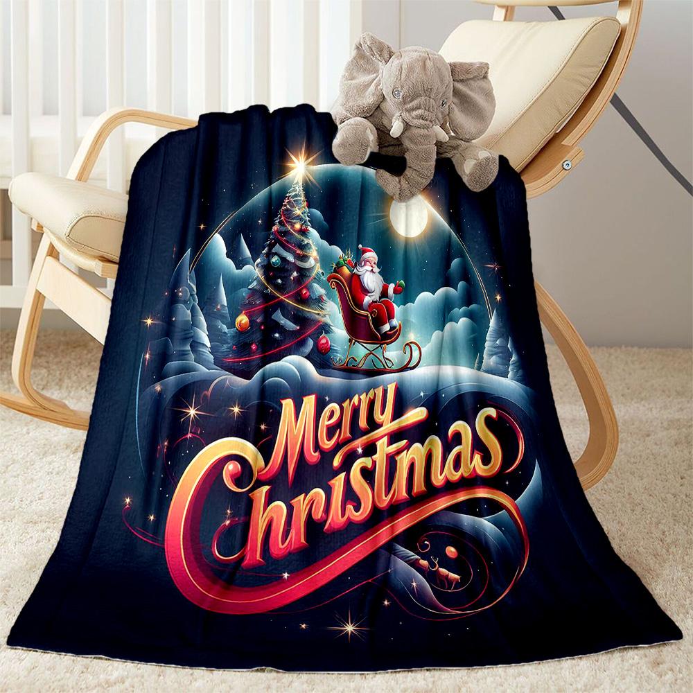 Merry Christmas Santa Claus Blankets are suitable for living rooms, bedrooms, camping, and other places, making them an ideal choice for gifts.