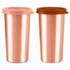 Copper Drinking Water Tumbler with Lid, Set of 2, 480 Ml Each, Copper | 100% Leak Proof | Office | Gym | Yoga | Home | Kitchen | Hiking