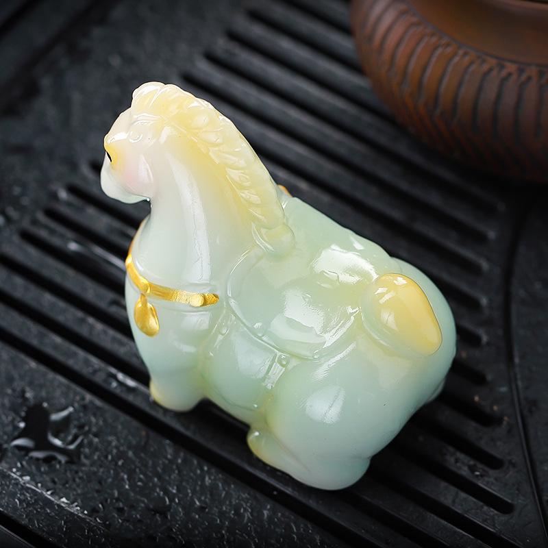Tang Style Color-Changing Horse Tea Pet Ornament for Tea Table Decoration