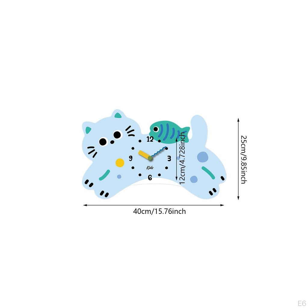 Cat Wall Decoration Decorative Watch for Children's Room Living