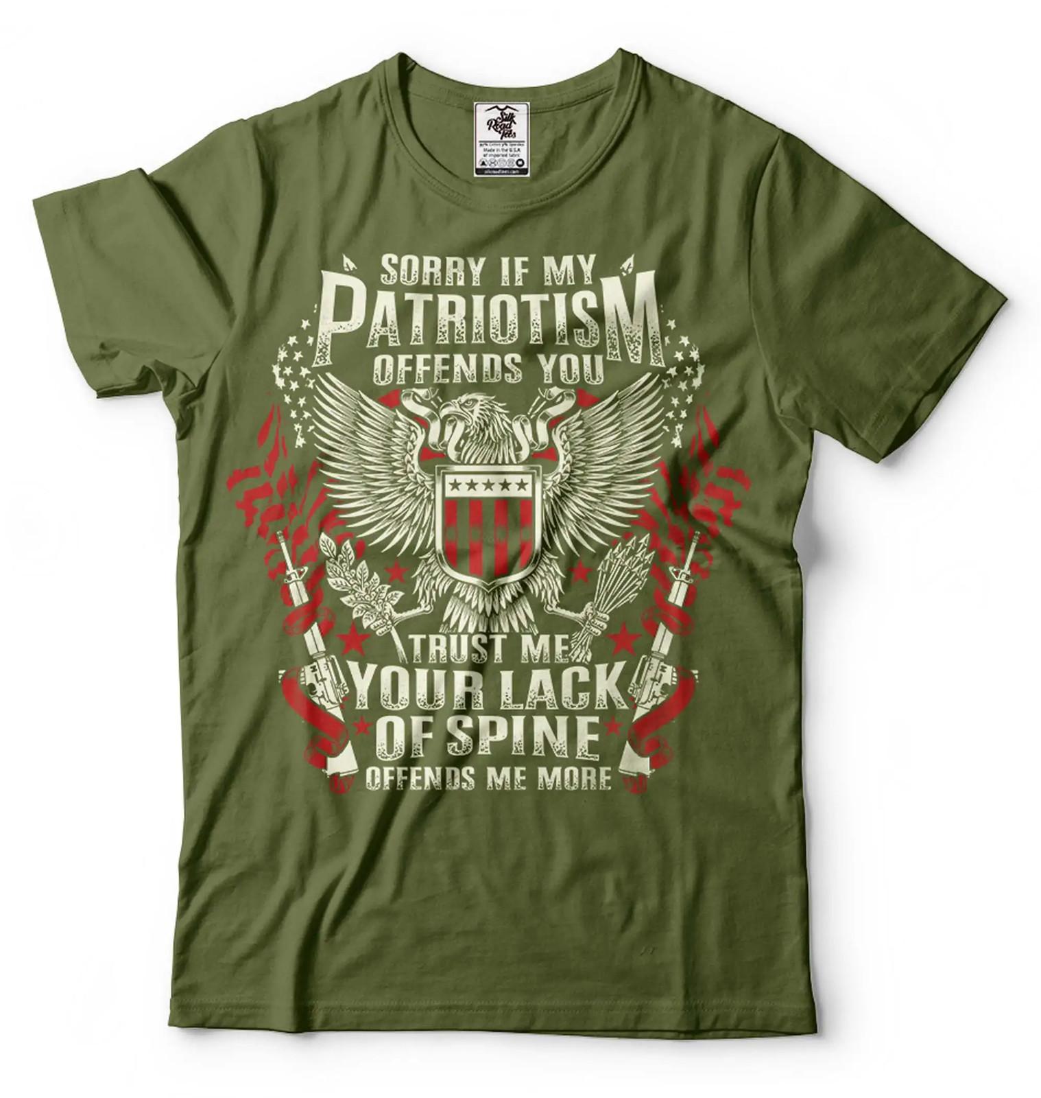 Sorry IF My Patriotism Offends You Shirt USA Patriotic tee 2nd Amendment Shirt L
