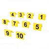 Evidence Markers Vibrant Yellow Acrylic Detective Scene Number ID Marker Tents for Parties Role Playing Activities