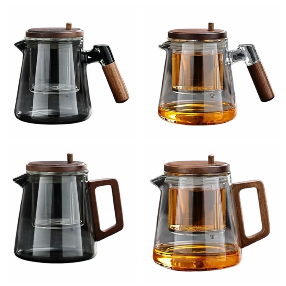 Creative Tea Separation Glass Teapot 650ML One-button Filtering Teapot  Drinkware
