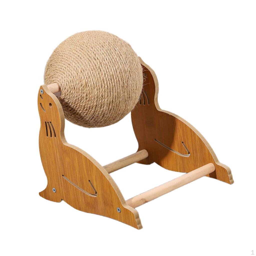 Cat Scratcher Scratching Ball Toy Protect Furniture Scratch Decorative Rotating Sisal