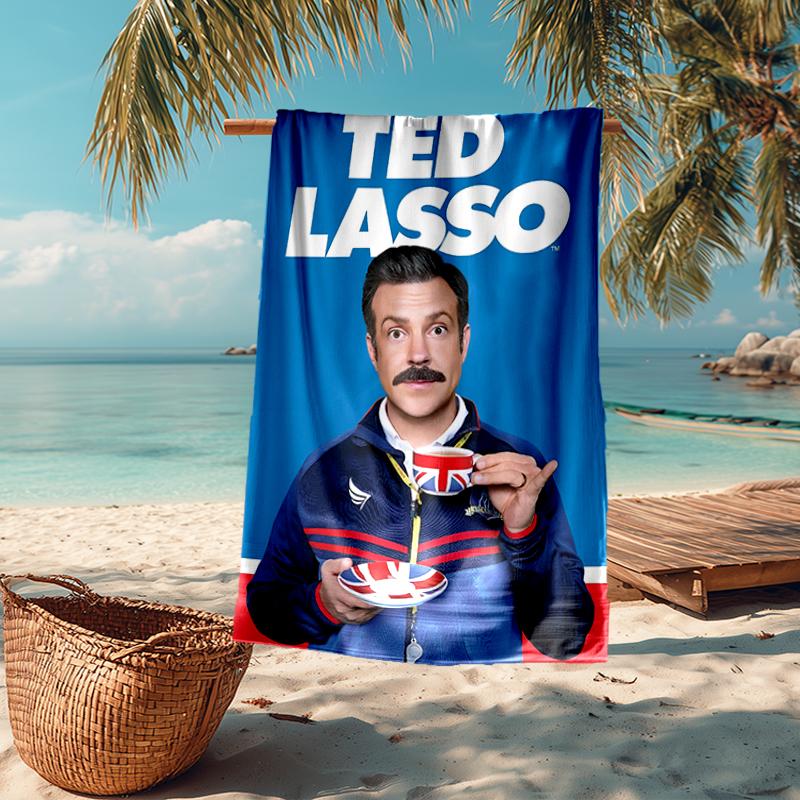Ultra-Soft Beach Towel with Ted Lasso Theme,Ideal for Pool - Camping, Diving - Perfect Travel Essential, Vibrant Beach Towel.