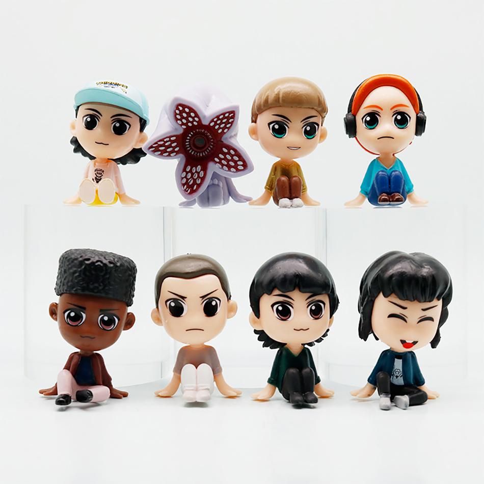 8 Stück/Set Zeichentrickfiguren Spielzeug Niedliche Eleven Demogorgon Anime Figur PVC Ornamente Modell Spielzeug Kindergeschenke Für Kinder Halloween