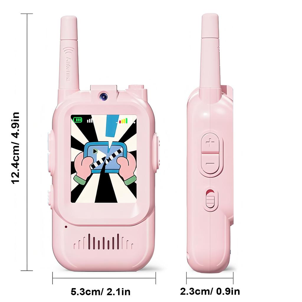 2Pcs Kids Video Walkie Talkie with HD Screen -Rechargeable,Children's Tech Gadget Gift,Two-Way Radio for Boys Girls Outdoor Play