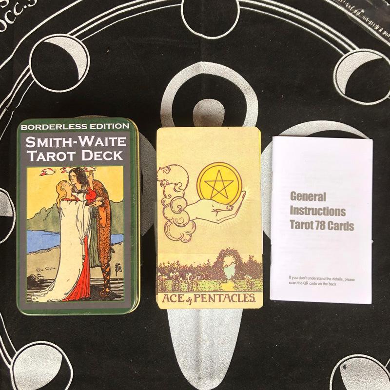 78Pcs Longest Dream Tarot Card Set Divination Tool With Detailed Guidebook Colorful Frame Fortune Telling Cards