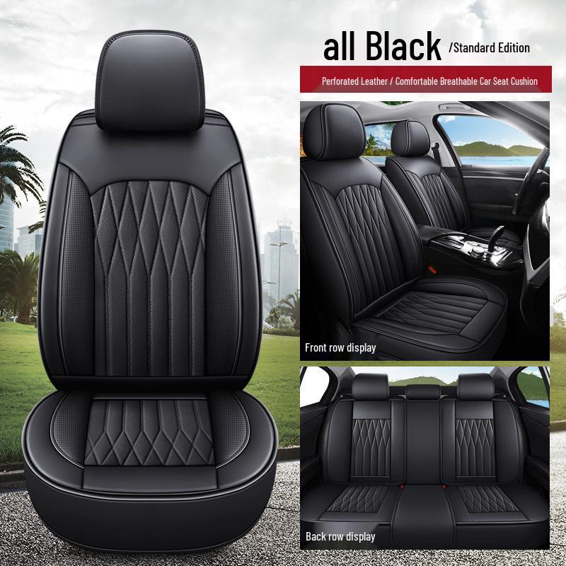 All-Season Universal Leather Car Seat Cushion Cover for Sedans, SUVs, and Trucks