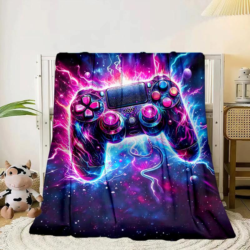 Colorful Gaming Adventure Blanket Flannel Blanket for Bed, Sofa, Camping, Hiking, Picnic Essentials, Gift for Family Fan Gifts