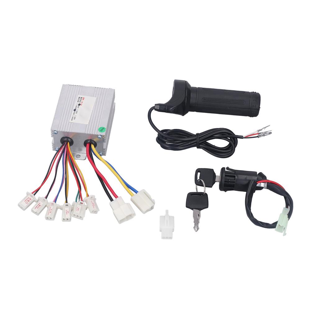 Κιτ Ελεγκτή 24V 500W με Χειρόγκαζο Γκαζιού, Απαγωγή Θερμότητας για Ηλεκτρικά Ποδήλατα και Τρίκυκλα