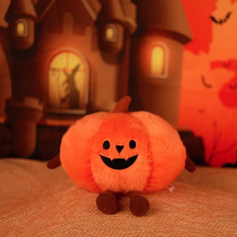 PP Cotton Simulated Pumpkin Plush Doll Stuffed Halloween Pumpkin Throw Pillow Kids Gift