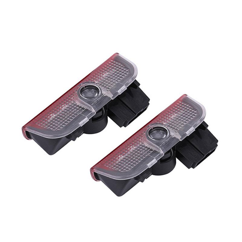 AAABQ1 2Pcs LED Car Courtesy Light Signal Lamp Projector Accessories For Skoda Superb 3V 3T B5 B6 B8 2009-2015 2016 2017 2018 2019 2020