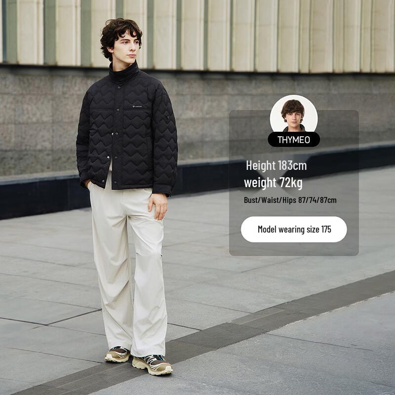 Tanboer Men's Lightweight Short Shirt-Style Down Jacket TA5330273D